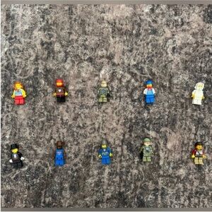 Lego Minifigures Set - Red, Blue, Yellow, Black